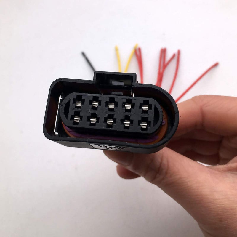 IBVIBV 2 Pack Headlight Wiring Pigtail Connector Plug 10pin 1J0973735 Compatible with r Audi A3 VW Jetta Mk4 - Image 4
